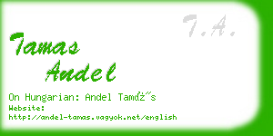 tamas andel business card